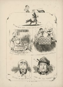 Página de Provérbios com imagens de Charles H Bennett de Charles Henry (after) Bennett