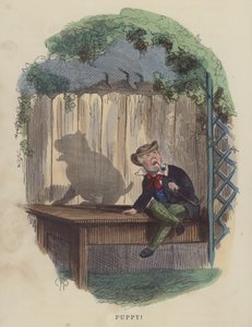 Cachorro (gravação colorida) de Charles Henry Bennett