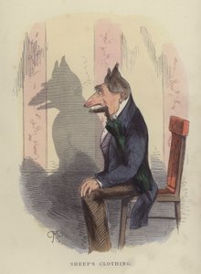 Roupa de Ovelha (gravura colorida) de Charles Henry Bennett