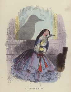 Pássaro Cantor (gravação colorida) de Charles Henry Bennett