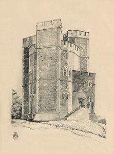 Exterior do Castelo de Orford, Suffolk, as ameias restauradas, 1931 de Charles Henry Bourne Quennell