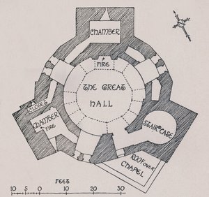 Castelo de Orford, Suffolk. Do plano do Sr. Cautleys, 1931 de Charles Henry Bourne Quennell