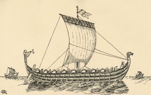 O navio normando baseado na tapeçaria de Bayeux, 1931