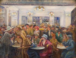 LAbreuvoir de LOlympia Pendant un Entracte, c.1918 (óleo sobre tela)