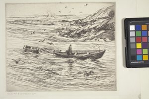 Running In (gravura e ponto seco) de Charles Herbert Woodbury
