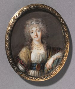Retrato de uma jovem mulher, c. 1785 de Charles Hénard
