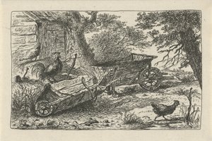 Dois carrinhos de mão de Charles Howard Hodges (possibly)