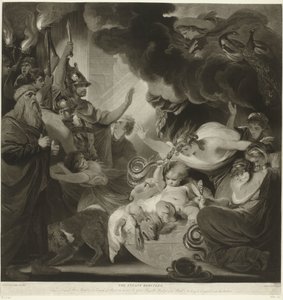 Hércules estrangula as duas serpentes em seu berço