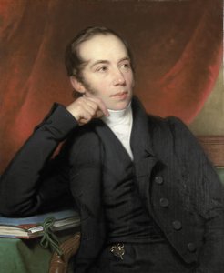 Retrato de Pieter Ernst Hendrik Praetorius, corretor, desenhista e pintor. Presidente do Conselho do Rijksmuseum 1852-74 de Charles Howard Hodges