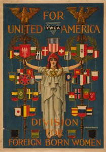 Para a América Unida, divisão YWCA para mulheres nascidas no estrangeiro de Charles Howard Walker