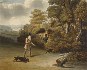 1 de outubro de 1827 (aquatinta colorida à mão) de Charles Hunt