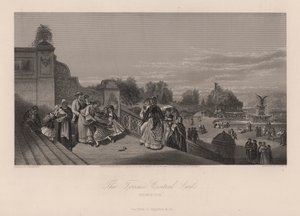 The Terrace, Central Park, New York City, New York, USA (gravura) de Charles I Rosenberg