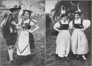 Tipos de traje nativo tirolês, c1913