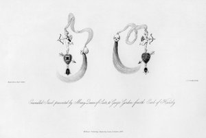 Jóia esmaltada apresentada por Mary Queen of Scots, a George Gordon, século XVI, 1840. de Charles J. Smith