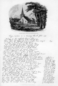 Igreja Stoke Poges, Buckinghamshire, c1750, 1840 de Charles J. Smith
