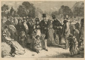 Uma tarde de verão em Kew Gardens, Londres (gravura) de Charles J. Staniland