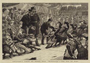 Festa Infantil a bordo do HMS Minotaur, O Cabo de Guerra de Charles J. Staniland