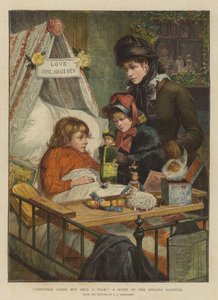 Natal chega apenas uma vez por ano, uma cena no Hospital Evelina (chromolitho)