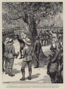Execução de um Mutineer do Sudão em Mazamboni&39;s, Albert Nyanza