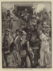 Fancy Dress Ball no Prince&39;s Hall, Piccadilly, para o benefício do Chelsea Hospital for Women vindo da ceia de Charles J. Staniland