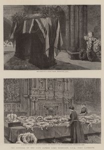 O funeral do falecido Alfred Lord Tennyson, DCL, poeta laureado de Charles J. Staniland