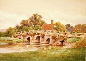 Ponte de Frensham (aguarela)