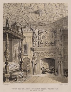 Pequeno quarto, Stockton House, Wiltshire, sede de Henry Biggs (cor litho) de Charles James Richardson