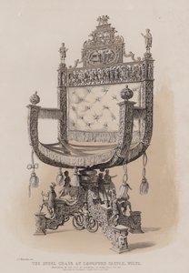 A cadeira de aço no Castelo de Longford, Wilts, apresentada pela cidade de Augsburg, a Rudolphis II, Imperador da Alemanha por volta do ano de 1577
