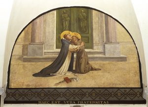 O beijo de São Francisco e São Domingos de Charles Jean Baptiste Besson
