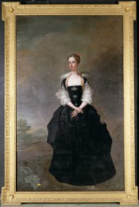 Retrato de senhora, membro da família Dundas, em vestido de veludo preto com mangas rendadas