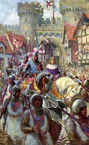 Edward V cavalga para Londres com o Duque Richard