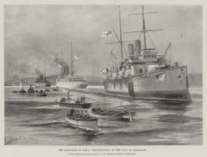 O encalhe do HMS Bonaventure no Golfo de Korniloff