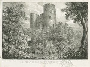 Dudley Castle - The Keep: gravura, nd [c 1825] (estampado) de Charles Joseph Hullmandel