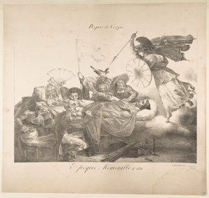 Refeição corporal. Período memorável de 1821, 1821. de Charles Joseph Hullmandel