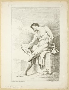 Figura, do Segundo livro de figuras das Academias gravadas em parte pelos Professores da Royal Academy de Charles Joseph Natoire