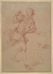 Estudo de um Jovem, estudo para a tapeçaria, Sancho de Charles Joseph Natoire