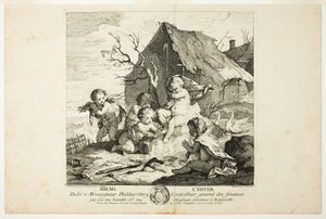 Inverno, prato quatro de The Four Seasons de Charles Joseph Natoire