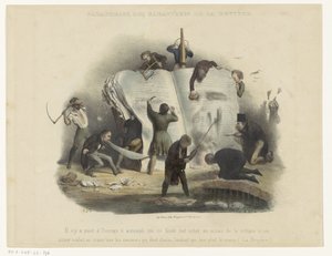 zombaria de censura Paráfrase dos personagens de La Bruyère (título no objeto) de Charles Joseph Traviès