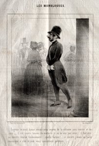 Os Monólogos: Eugénie havia me marcado com a coluna para meia-noite e meia... de Charles Joseph Traviès de Villers