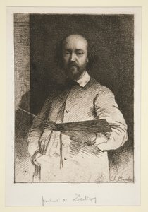 Retrato de Daubigny de Charles Joshua Chaplin