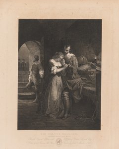 Sir Walter Raleigh pintando com sua esposa. de Charles Kennedy Burt
