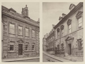 Casas, em, Stamford, Lincolnshire, rua alta, st, Martins, celeiro, colina de Charles Latham