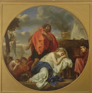 Jefté prestes a sacrificar a sua filha (óleo sobre tela) de Charles Le Brun