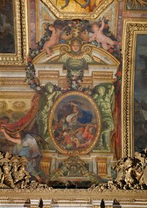 As tropas de Luís XIV derrotam os turcos na Hungria ... de Charles Le Brun
