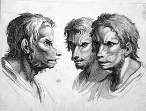 Três faces de lobisomem (lobisomem) - por Le brun de Charles Le Brun