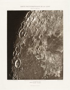 Carte photographique de la lune, planche I.A (Carta fotográfica da Lua, placa I.A),11 de outubro de Charles le Morvan