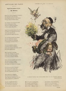 Caricatura do político francês Ferdinand Buisson. Ilustração para Le Rire