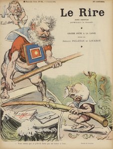 Caricatura dos políticos franceses Camille Pelletan e Edouard Lockroy. Ilustração para Le Rire