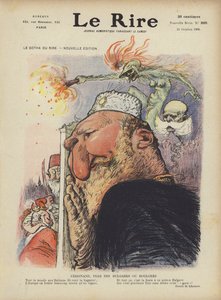 Caricatura do czar Fernando I da Bulgária. Ilustração para Le Rire