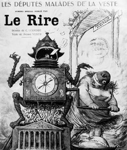 Desenho animado de Charles Leandre sobre as eleições gerais de 1924, publicado no jornal Le Rire em 19 de janeiro de Charles Leandre